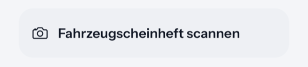 App-Knopf: Fahrzeugscheinheft scannen